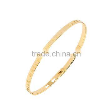 Memories Bangles With Customize Design Word 'SMILE WHILE YOU STILL HAVE TEETH' With 4mm/7mm Width photo-3