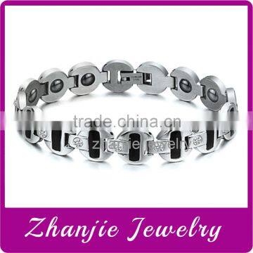 China Professional Manufacturer Supply Stainless Steel Hypoallergenic Bio Magnetic Health Bracelet