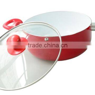 Kitchen Colorful Handle Ceramic Coating Aluminum Soup Pot photo-2