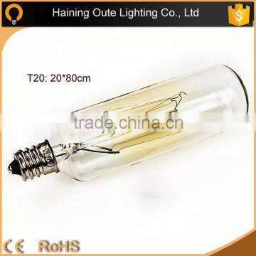 With 10 years manufacturer experience factory supply mini vintage Edison bulb T20 e12 bulb