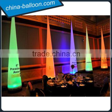 2016 Hot sale LED inflatable cone, inflatable light cone, inflatable cone for decoration