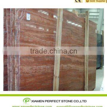 Imported red travertine marble slab marble tile