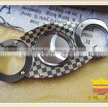 Figure 8 double checkered electroplating cigar cutter,cigar scissors