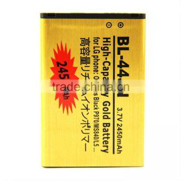 3.7V 2450mAh High Capacity Gold battery BL-44JN for LG P970 P690 MS840 L5