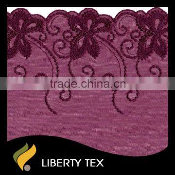 Hot Sale Elegant Dot Scroll Pattern Polyester Lace Mesh Fabric