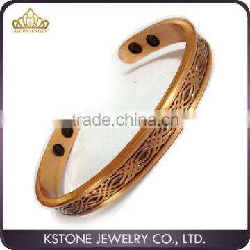 KSTONE Men's Magnetic Copper Celtic Knot Cuff Bangle Golf Bracelet