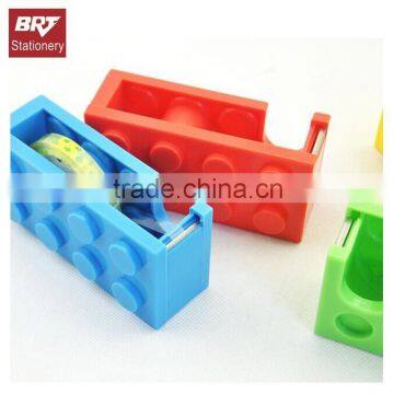 School cute block shaped mini tape dispenser