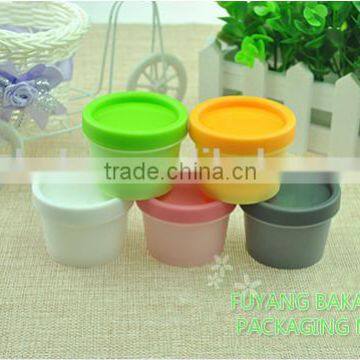 50g White Plastic PP Mask Scrub Mask beauty mask straight barrel cups frosted jar and lid cap