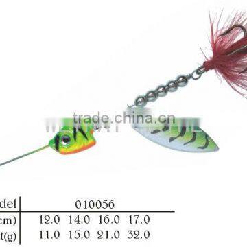 Spinner bait metal lure