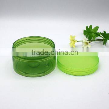 PET 250ml Green Clear Plastic Jar With Screw Cap