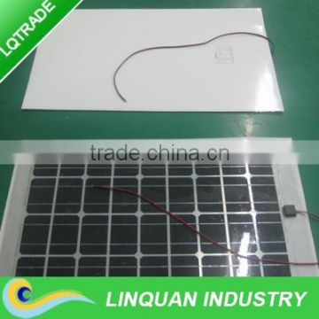 Professional supplier 80W/18V Semi flexible monocrystalline silicon solar panel