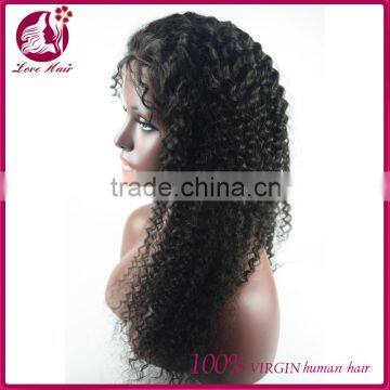 Unprocessed elastic band european hair glueless full lace wig great lengths hair wigs human jerry curl hair wigs