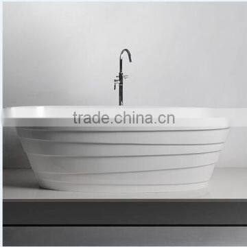 New Design Five Star Hotel Favorite artificial stone cheap freestanding bathtub,acrylic solid surface bathtub