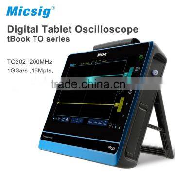 Micsig TO202 2CH digital oscilloscope,200MHz bandwidth,250k wfms/s waveform capture