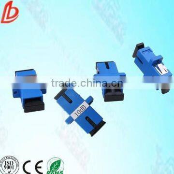 FTTH SC upc 5db singlemode fixed flange fiber optical attenuator,sc adapter type adapter