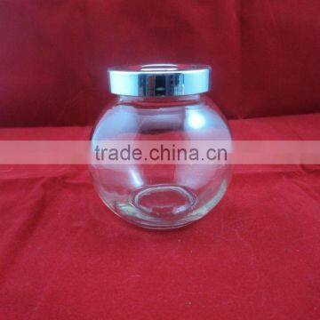 globe glass jar with lid, 250ml sphere glass jar