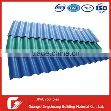 Plastic corrugated type lightweight roof material