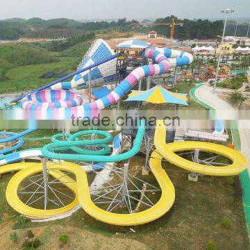 Water roller coaster fiberglass water slide for sale