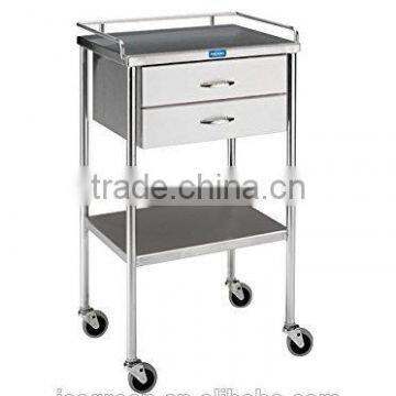 Stainless Steel Utility Table with Drawers and Wheels