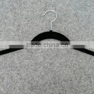 Flat Sturdy Sale Plastic Clothes Hanger With Velvet For Shirt