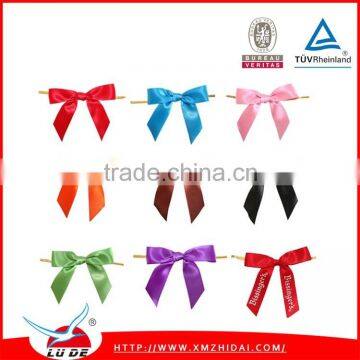 wholesale satin ribbon bow tie for packing food/drinks/comestics