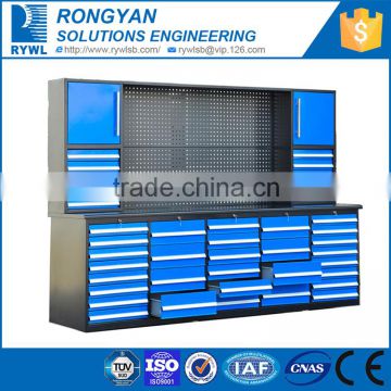 New design steel made drawers cabinets/blue garage cabinets for tools