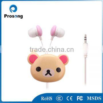 china whole sale best-selling pomotional cartoon earphone for mp3