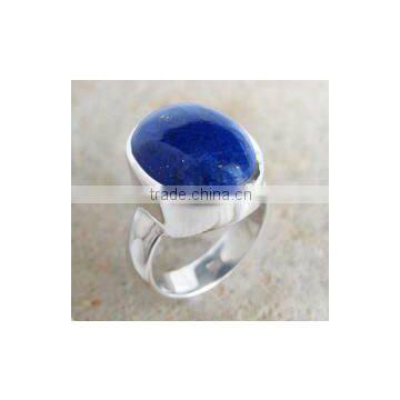 High Quality Cabochon Lapis Lazuli 925 Silver Ring