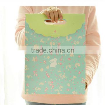 green star gift paper Packaging Bag with handlle for gift with factory price