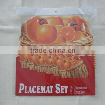 pp orange table PLACE MAT 4+4