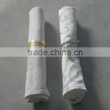 100% Polyester Jacquard Hotel Towel Table Napkin With Napkin Ring