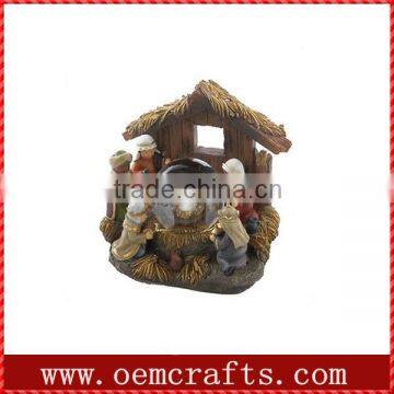 Fantastic jesus borning house human resin snow globe