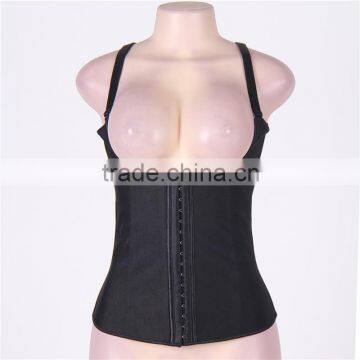 High Quality Ready Stock 4 Colors Full Size 4 Steel Boned Latex Corset Waist Trainer Vest photo-5