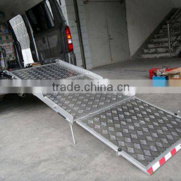 BMWR-3 350kg aluminm platform Folding Manual Wheelchair Ramp for Van