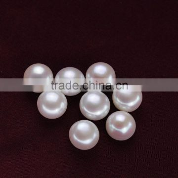 12-13mm AAA large size button pearl half drilled one hole