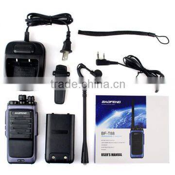 New Black Walkie Talkie BAOFENG T88 UHF 400-480MHz 8W VOX FM Radio Monitor Scan Two Way Radio Professional Transceiver