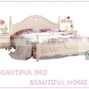 Korea Design Wood Bed HA-818# cot bed wood furniture 1.5m models wood bed for kids