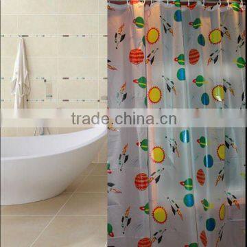 clear vinyl printed shower curtains with dot design