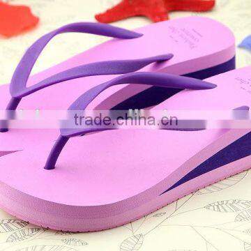 Latest design 2015 summer casual ladi eva high heel flip flop