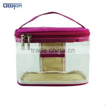 2016 korean style fashion transparent pvc cosmetic bag