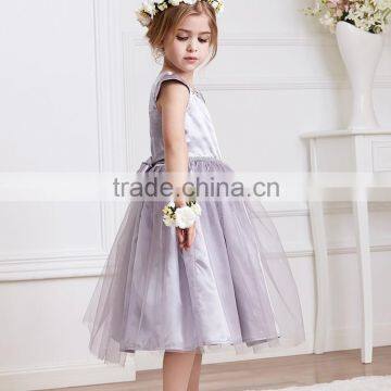 2015 Hangzhou Cream short sleeve kids children lace dress little girls sequins dress flower girl dresses vintage style