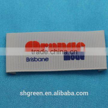 Grosgrain printing silicone neck label tag