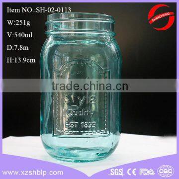 540ml glass mason jar with electroplated color