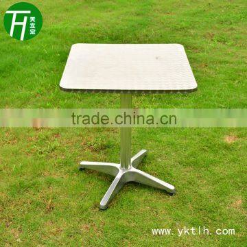 square aluminum restaurant dining table