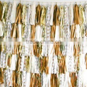 NEW Tassel Garland Banner Paper Tassel Garland Purple Ombre Wedding Decor, Birthday Party, Photo Backdrop, Baby Shower photo-2