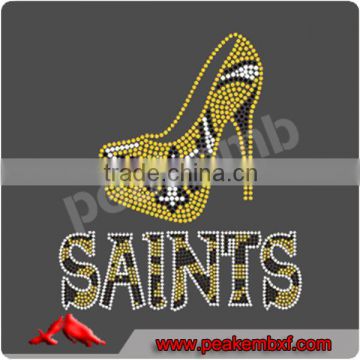 Wholesales Saints High heel Shoes Hot Fix Motif For Shirts