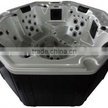 8 person round bathtub luxury LED TV DVD outdoor spa