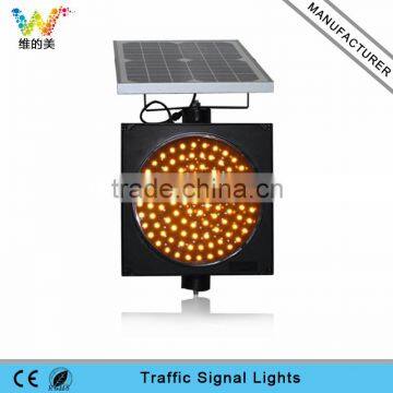 New Road Safety Products 300mm Yellow Flashing Led Warning Light Solar Traffic Light