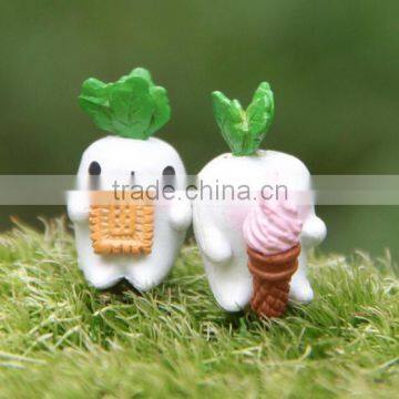 kids toys cartoon carrot head resin figurine/custom miniature resin figure China maker