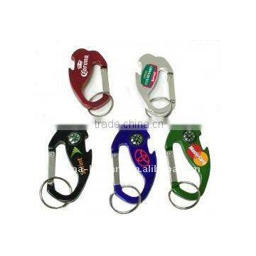 Jumbo 4 In 1 Carabineer Bottle Opener Key Chain